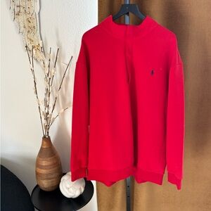 Polo by Ralph Lauren Red quarter snap Sweatshirt 3XB